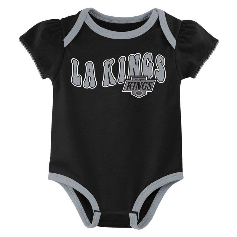 slide 4 of 4, NHL Los Angeles Kings Infant Girls' 3pk Bodysuits - 6-9M, 3 ct