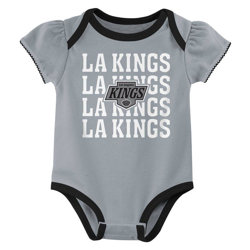 slide 3 of 4, NHL Los Angeles Kings Infant Girls' 3pk Bodysuits - 18M, 3 ct