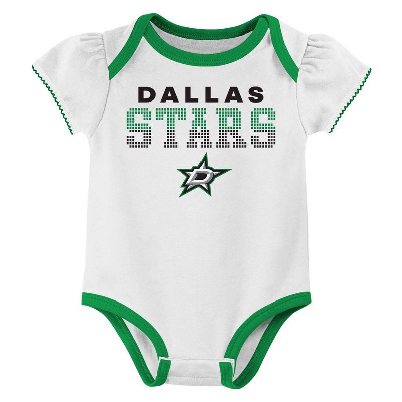 slide 2 of 4, NHL Dallas Stars Infant Girls' 3pk Bodysuits - 12M, 3 ct