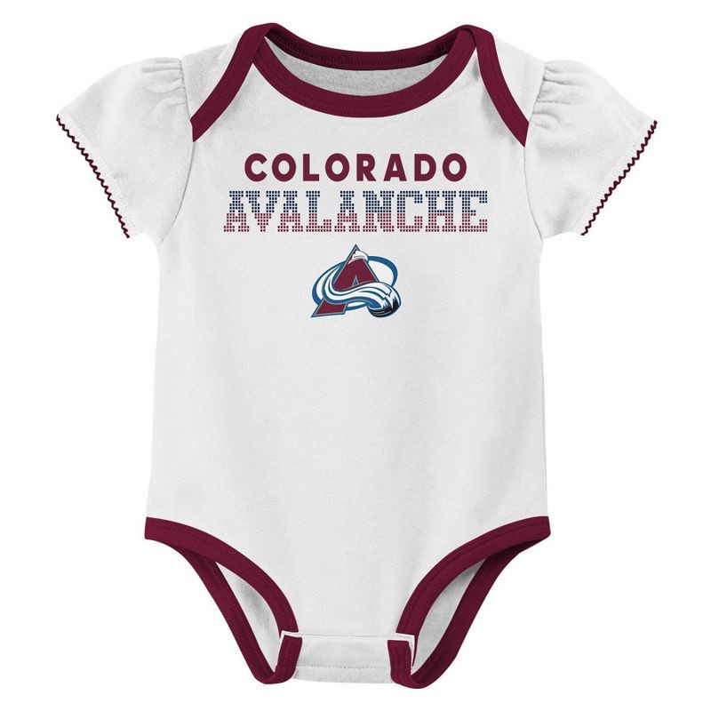 slide 2 of 4, NHL Colorado Avalanche Infant Girls' 3pk Bodysuits - 18M, 3 ct