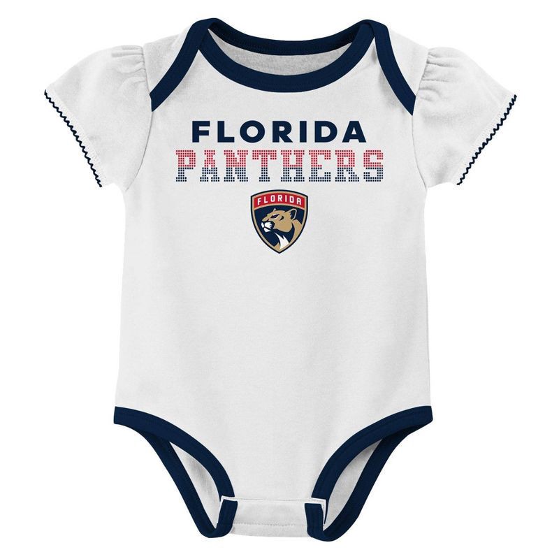 slide 2 of 4, NHL Florida Panthers Infant Girls' 3pk Bodysuits - 0-3M, 3 ct