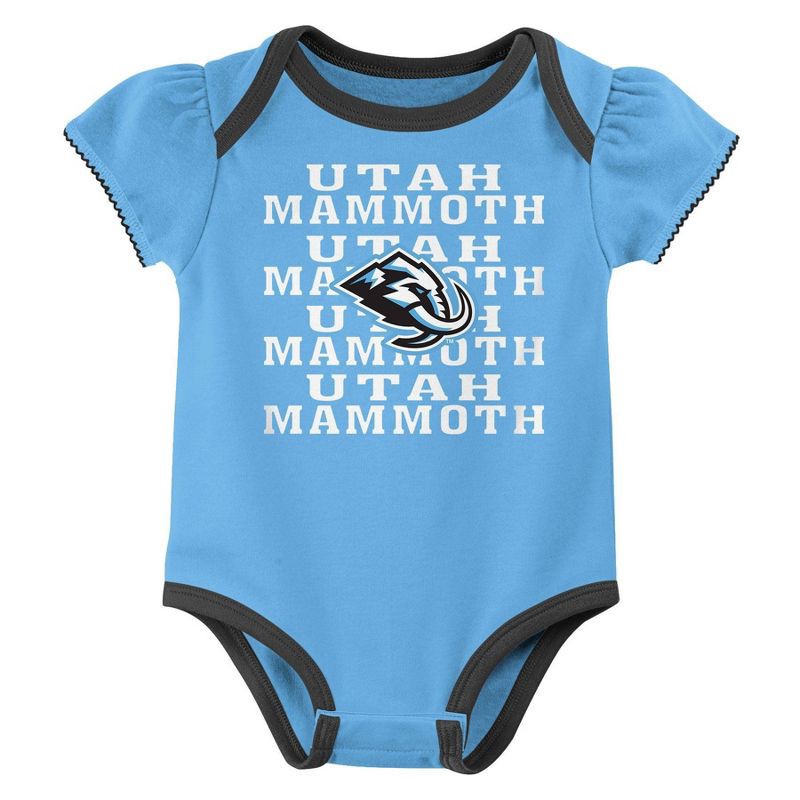 slide 3 of 4, NHL Utah Hockey Club Infant Girls' 3pk Bodysuits - 3-6M, 3 ct