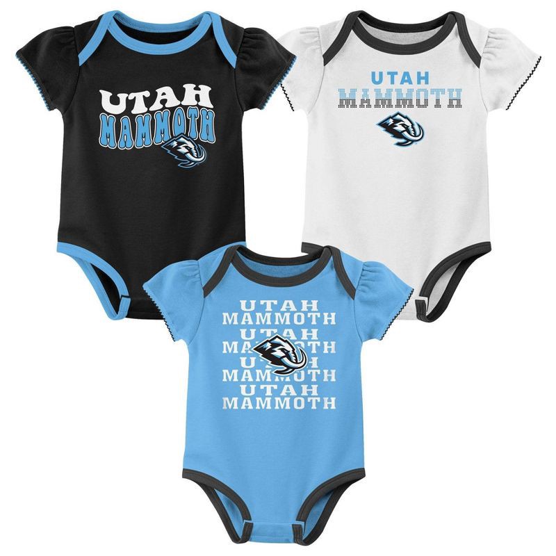 slide 1 of 4, NHL Utah Hockey Club Infant Girls' 3pk Bodysuits - 18M, 3 ct