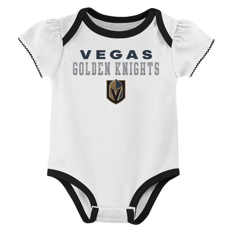 slide 2 of 4, NHL Vegas Golden Knights Infant Girls' 3pk Bodysuits - 18M, 3 ct