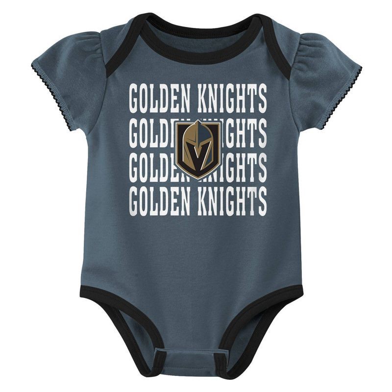slide 3 of 4, NHL Vegas Golden Knights Infant Girls' 3pk Bodysuits - 18M, 3 ct