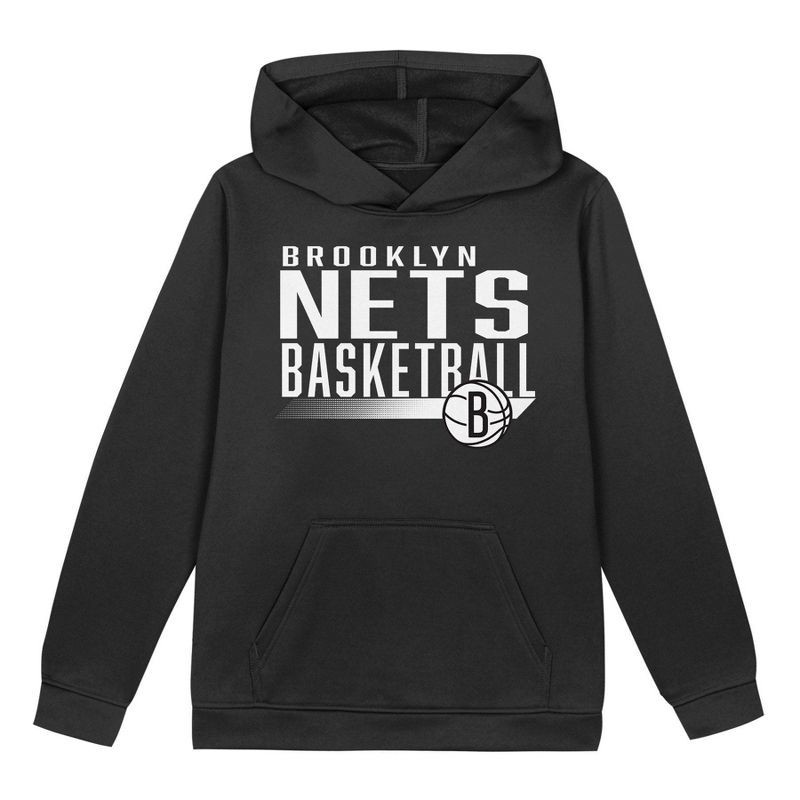 slide 1 of 1, NBA Brooklyn Nets Kids' Performance Hoodie - M, 1 ct
