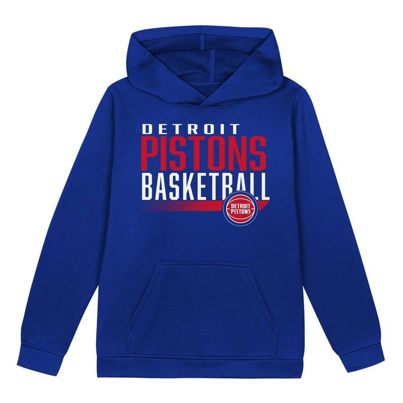 slide 1 of 1, NBA Detroit Pistons Kids' Performance Hoodie - S, 1 ct