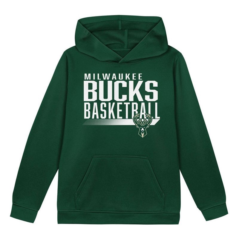 slide 1 of 1, NBA Milwaukee Bucks Kids' Performance Hoodie - XL, 1 ct