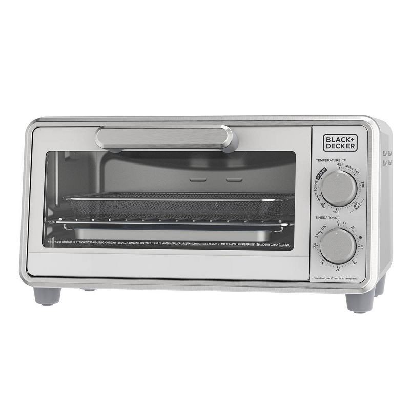 slide 1 of 6, BLACK+DECKER Crisp ‘N Bake Pro 4 Slice Air Fry Toaster Oven, 1 ct