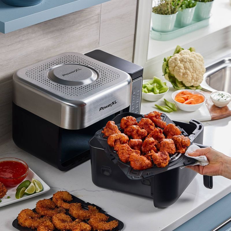 slide 4 of 6, PowerXL 8qt Air Max Air Fryer, 8 qt