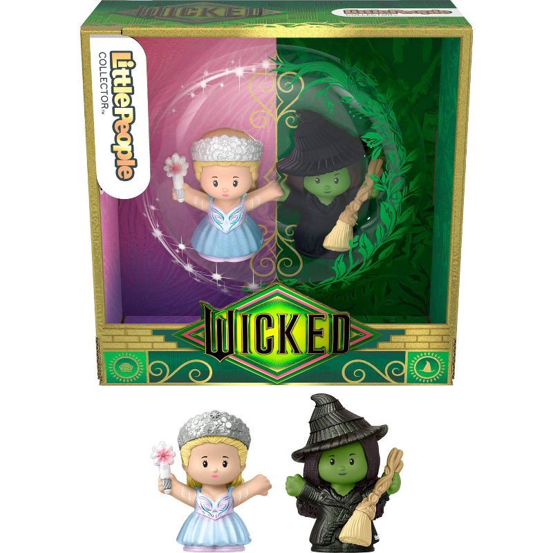 slide 1 of 6, Little People Glinda & Elphaba Wicked: For Good Collector Figure Set - 2pk, 2 ct