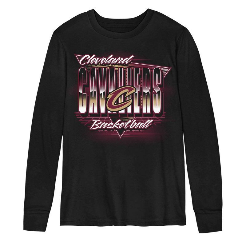 slide 2 of 3, NBA Cleveland Cavaliers Kids' Black Long Sleeve T-Shirt - S, 1 ct