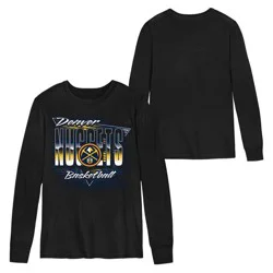 NBA Denver Nuggets Kids' Black Long Sleeve T-Shirt - XS