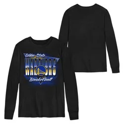 NBA Golden State Warriors Kids' Black Long Sleeve T-Shirt - XS