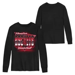NBA Houston Rockets Kids' Black Long Sleeve T-Shirt - M