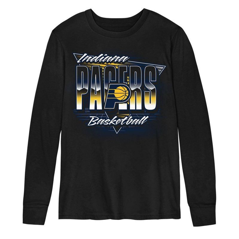 slide 2 of 3, NBA Indiana Pacers Kids' Black Long Sleeve T-Shirt - L, 1 ct