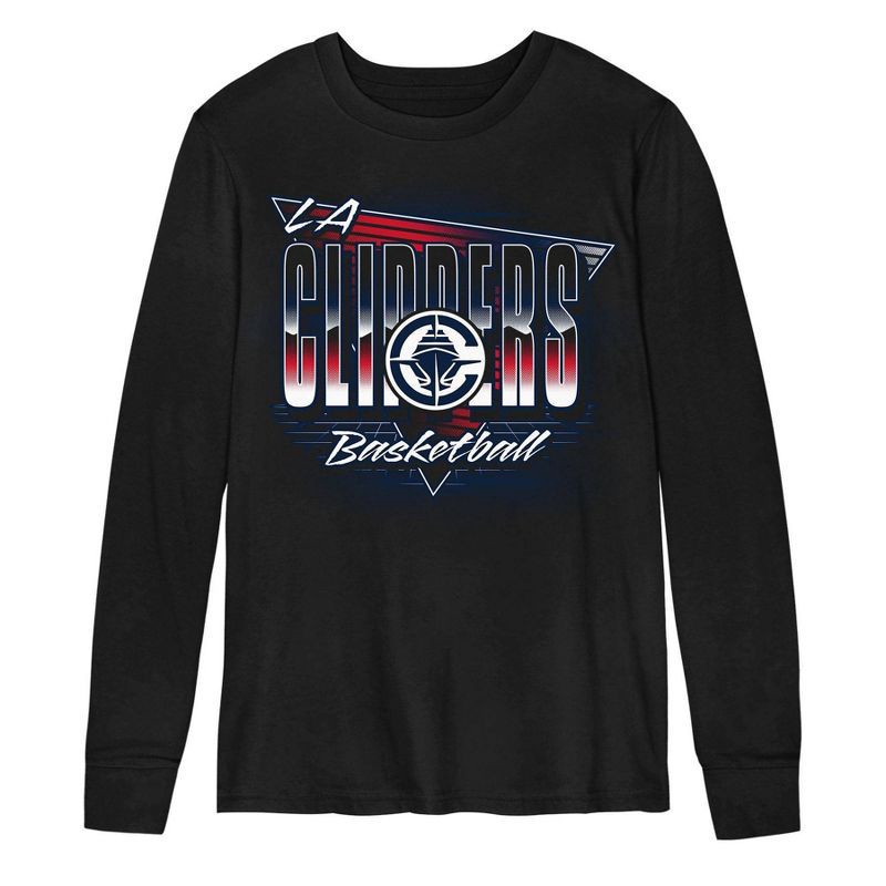 slide 2 of 3, NBA Los Angeles Clippers Kids' Black Long Sleeve T-Shirt - XS, 1 ct