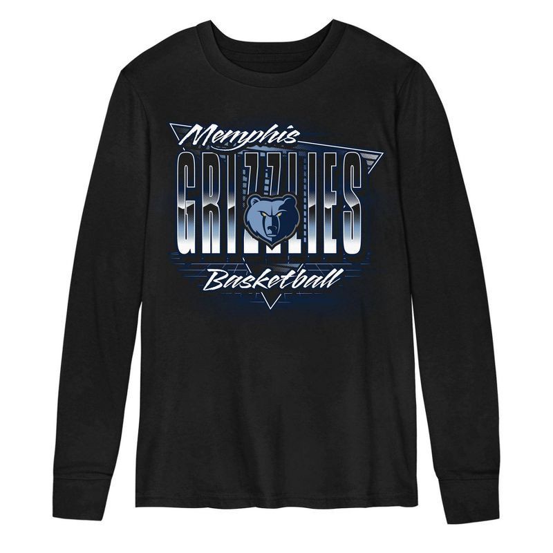 slide 2 of 3, NBA Memphis Grizzlies Kids' Black Long Sleeve T-Shirt - XS, 1 ct