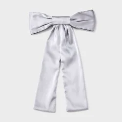Girls&#x27; Satin Bow Barrette - art class™ Gray