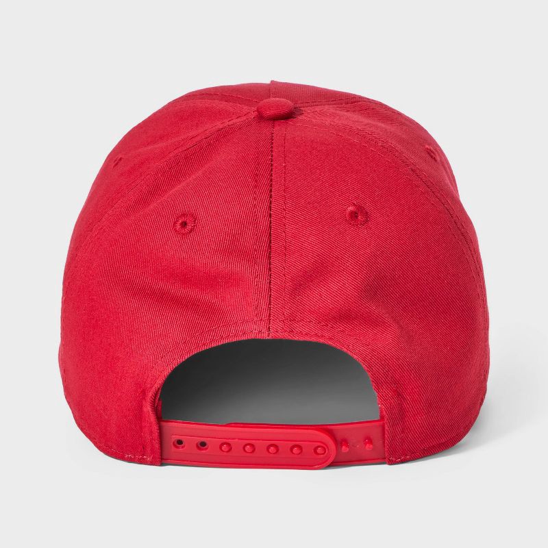 slide 2 of 3, Girls' Lace Bow Baseball Hat - Red, 1 ct