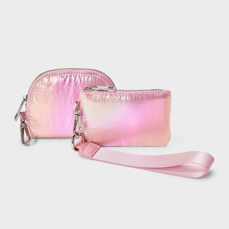 slide 6 of 6, Girls' Wristlet Pouch - art class™ Pink, 1 ct