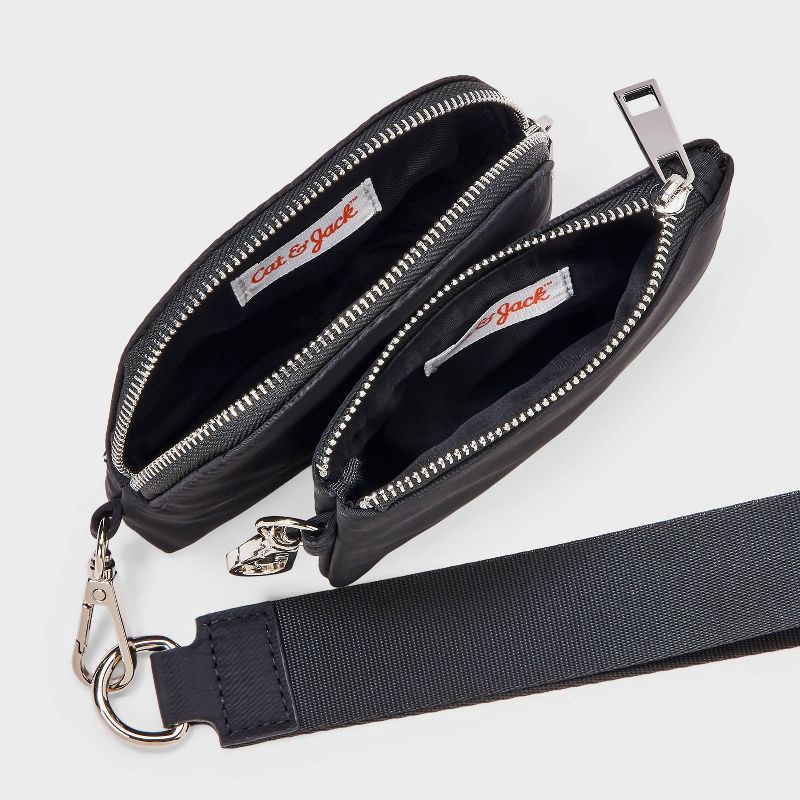 slide 4 of 6, Girls' Wristlet Pouch - art class™ Black, 1 ct