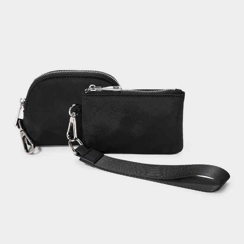 slide 6 of 6, Girls' Wristlet Pouch - art class™ Black, 1 ct