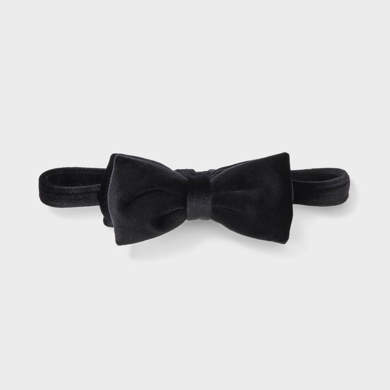 slide 1 of 3, Boys' Holiday Velvet Bow Tie - Cat & Jack™ Black, 1 ct