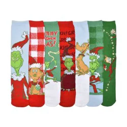 Men's How the Grinch Stole Christmas Cozy Socks - Blue 6-12