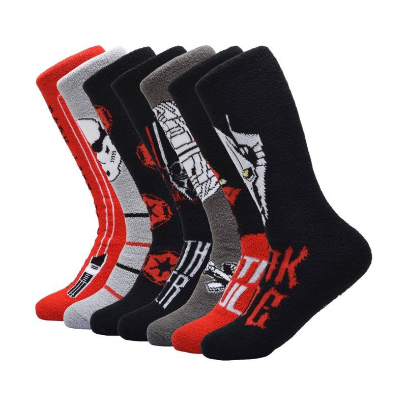 slide 4 of 4, Men's Star Wars Cozy Socks - Red 6-12, 1 ct