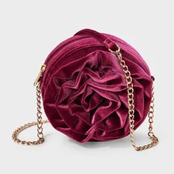 Girls' Holiday Velvet Crossbody Bag - Cat & Jack™ Red