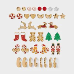 Girls' 20pk Holiday Earring Set - Cat & Jack™
