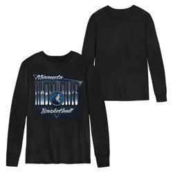 NBA Minnesota Timberwolves Kids' Black Long Sleeve T-Shirt - L