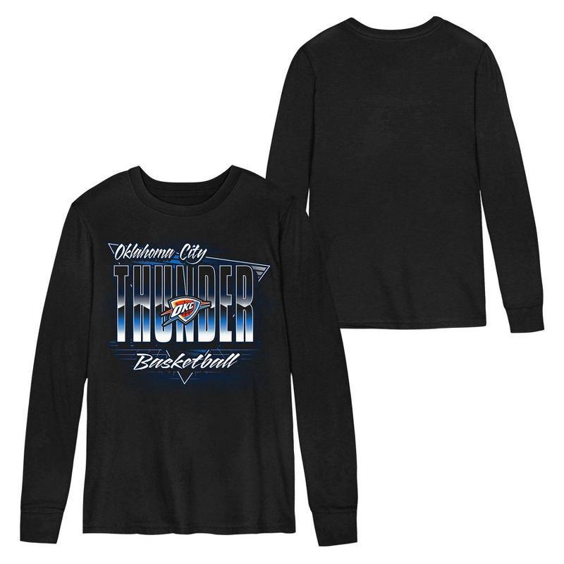 slide 1 of 3, NBA Oklahoma City Thunder Kids' Black Long Sleeve T-Shirt - XL, 1 ct