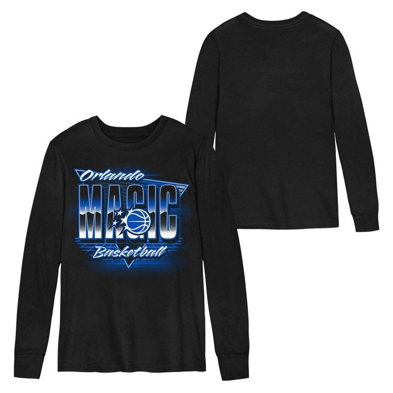 slide 1 of 3, NBA Orlando Magic Kids' Black Long Sleeve T-Shirt - S, 1 ct