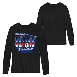 NBA Philadelphia 76ers Kids' Black Long Sleeve T-Shirt - XL