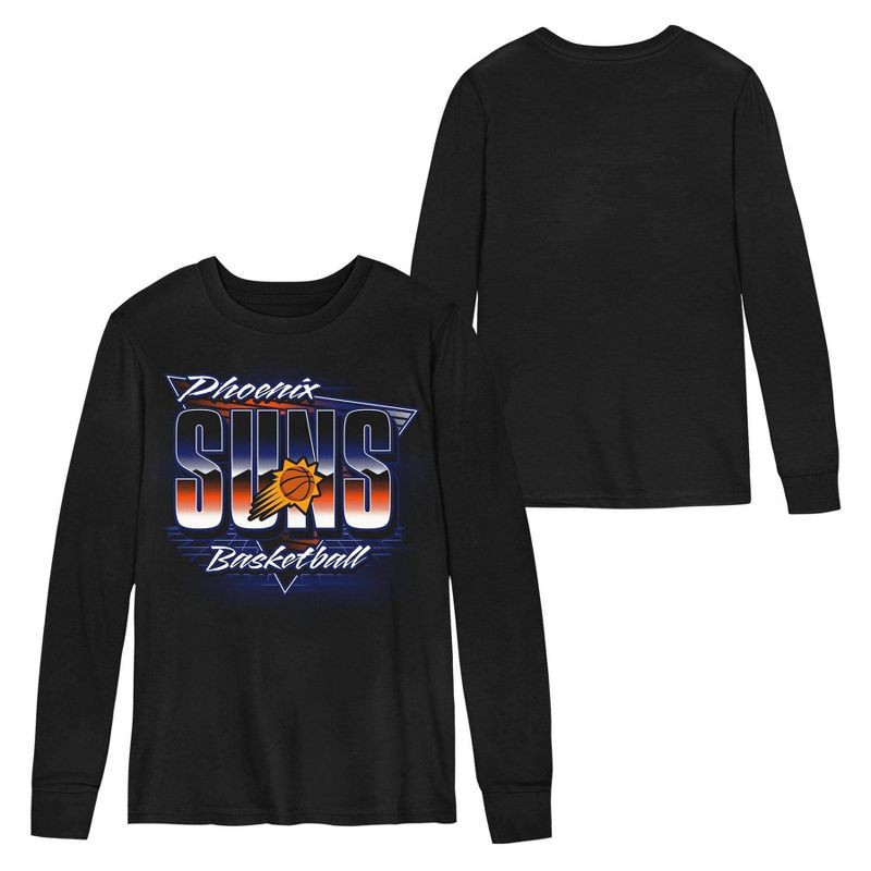 slide 1 of 3, NBA Phoenix Suns Kids' Black Long Sleeve T-Shirt - S, 1 ct