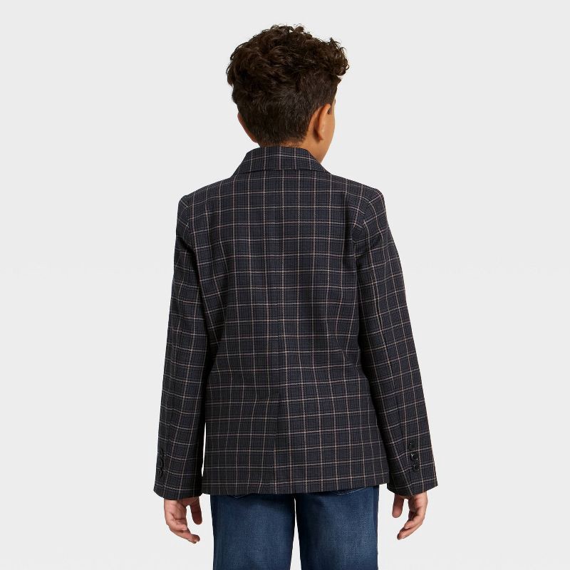 slide 2 of 3, Boys' Plaid Suit Jacket - Cat & Jack™ Black 16, 1 ct