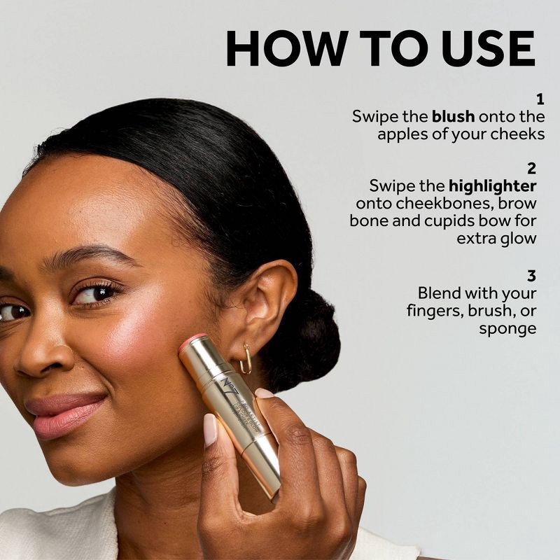 slide 4 of 7, No7 Pro Artist Blush Highlighter Multistick Rose Pink + Pearl Glow - 0.35oz, 0.35 oz