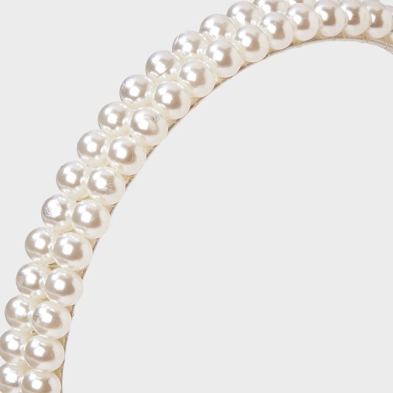 slide 3 of 3, Girls' Pearl Headband - art class™ Ivory, 1 ct