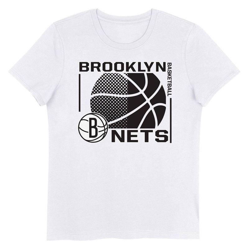 slide 2 of 3, NBA Brooklyn Nets Kids' Short Sleeve Crewneck T-Shirt - M, 1 ct