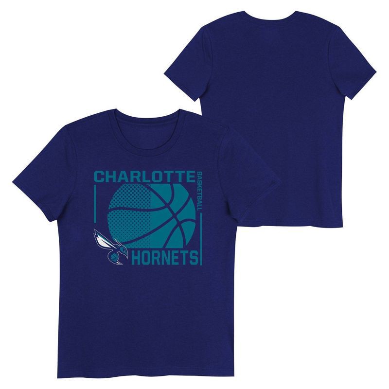 slide 1 of 3, NBA Charlotte Hornets Kids' Short Sleeve Crewneck T-Shirt - S, 1 ct