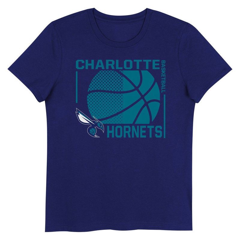 slide 2 of 3, NBA Charlotte Hornets Kids' Short Sleeve Crewneck T-Shirt - XL, 1 ct
