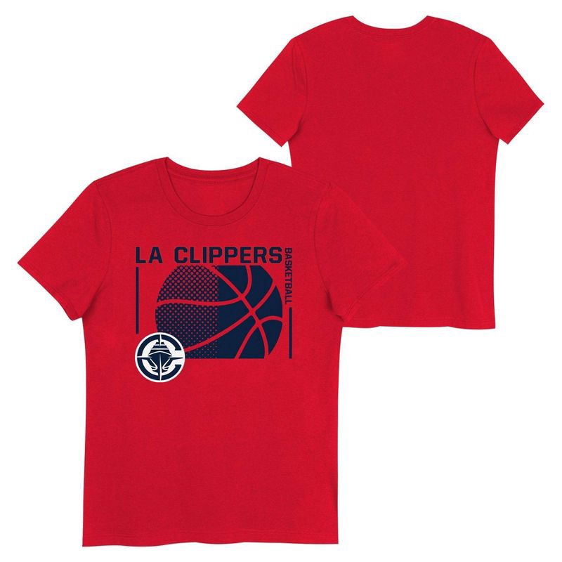 slide 1 of 2, NBA Los Angeles Clippers Kids' Short Sleeve Crewneck T-Shirt - L, 1 ct