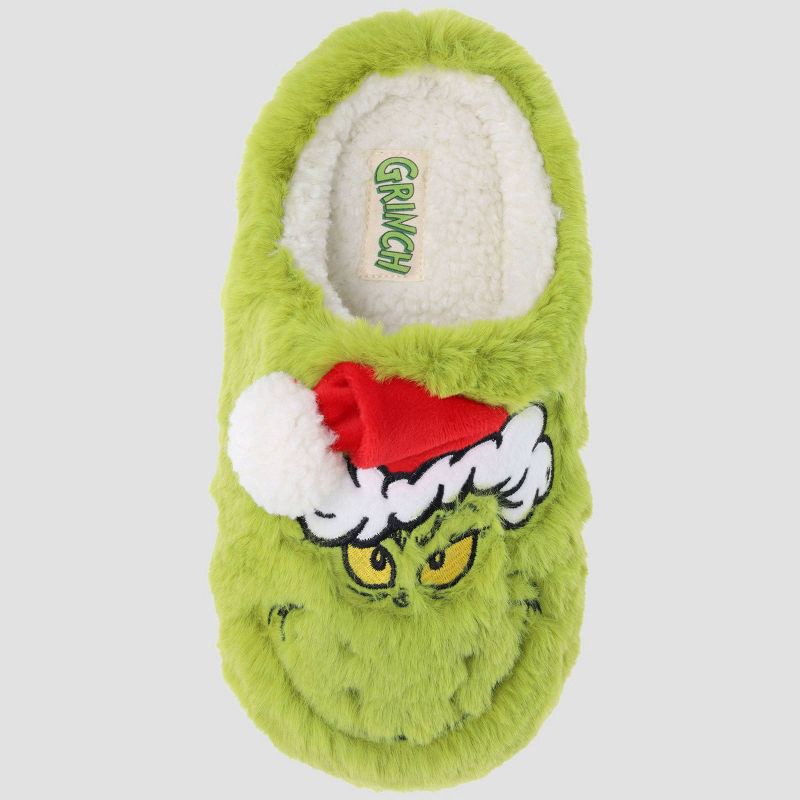slide 3 of 7, The Grinch Kids' Slide Slippers - Green 13-1, 1 ct