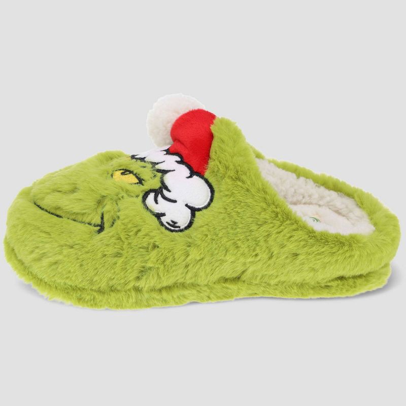 slide 4 of 7, The Grinch Kids' Slide Slippers - Green 4-5, 1 ct