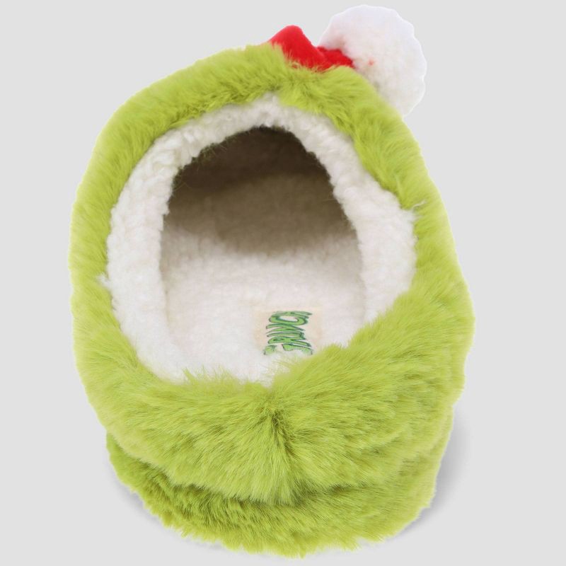 slide 6 of 7, The Grinch Kids' Slide Slippers - Green 4-5, 1 ct