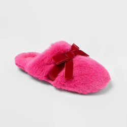 Kids' Amoret Plush Scuff Slippers - Cat & Jack™ Pink 2-3
