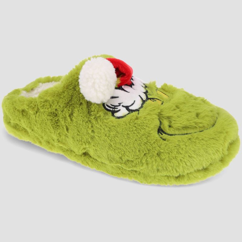 slide 3 of 5, The Grinch Women's Slide Slippers - Green M, 1 ct
