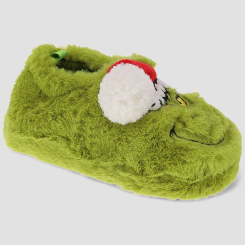 slide 2 of 6, The Grinch Toddler Slide Slippers - Green 5T-6T, 1 ct